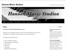 Tablet Screenshot of hansenmusicstudios.com